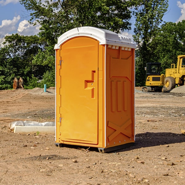 how often are the portable restrooms cleaned and serviced during a rental period in Dimmit County